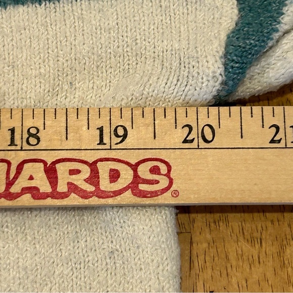 SO Colorblock Green Cream Gray Cardigan Sweater M - Picture 7 of 8